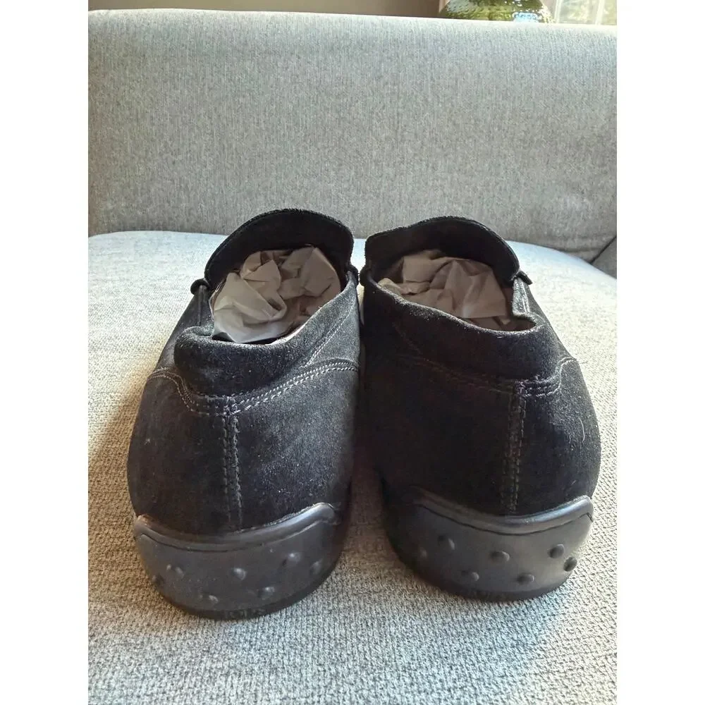 Tod’s Pantofola Quinn Black Suede Loafers Men's 12.5 Preppy